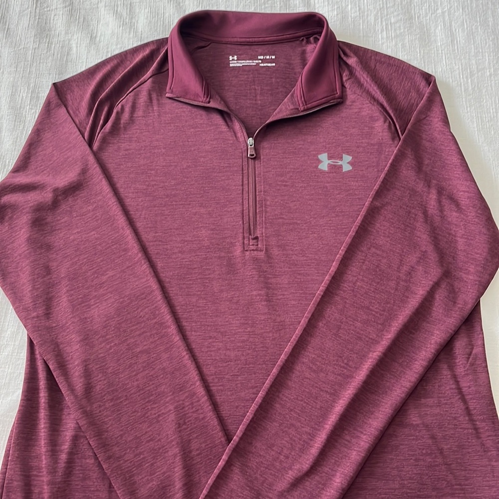 Under Armour Maroon Heat Gear Half-Zip Pullover